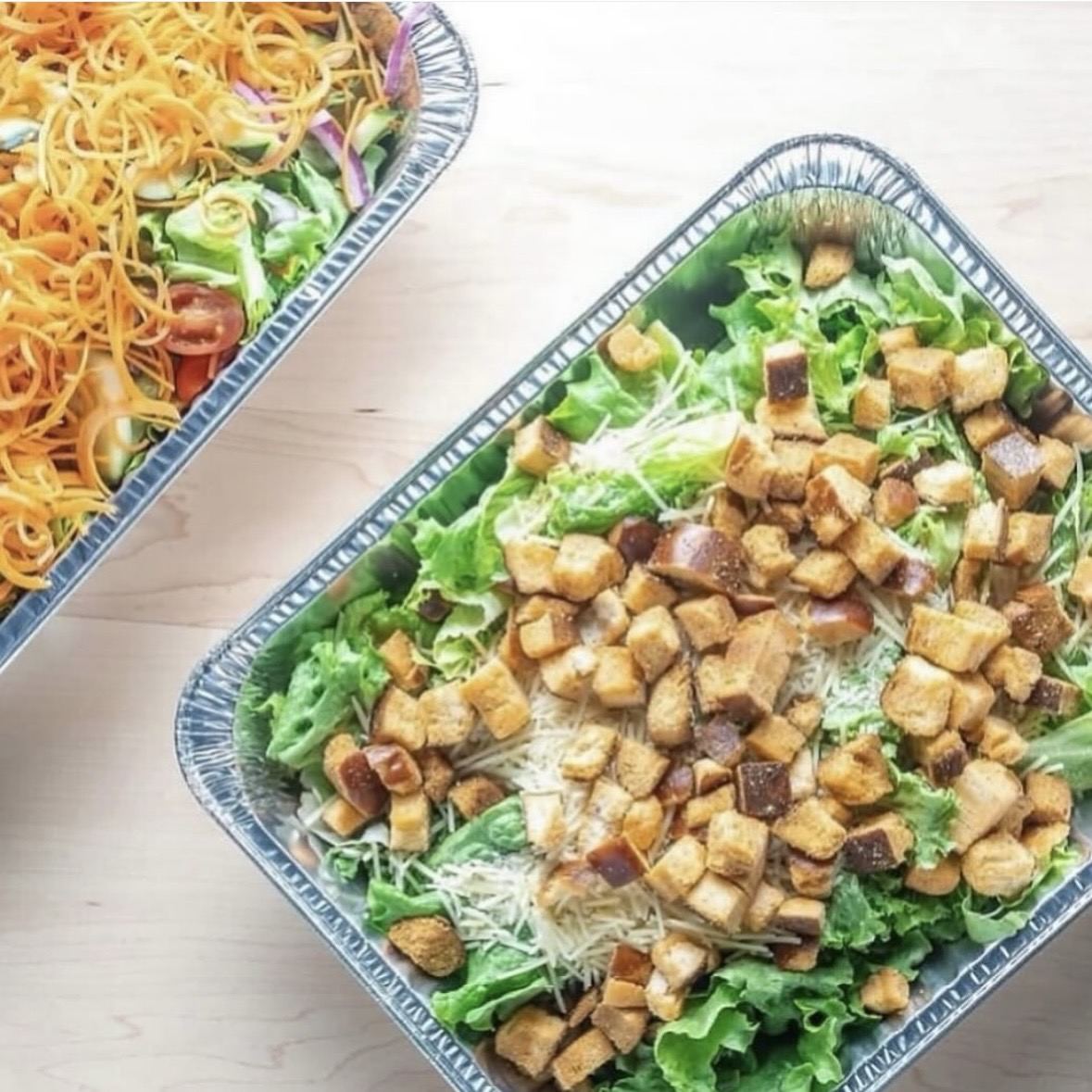 Kuma's Catering house and Caesar salads